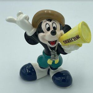 Japan Vintage Mickey Mouse Director Disney 1987 Porcelain Home Décor Figurine